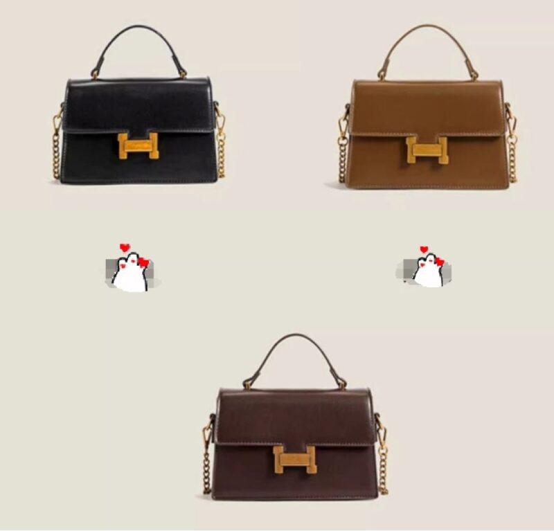 Urban leather fashionable small square bag - Imagen 9